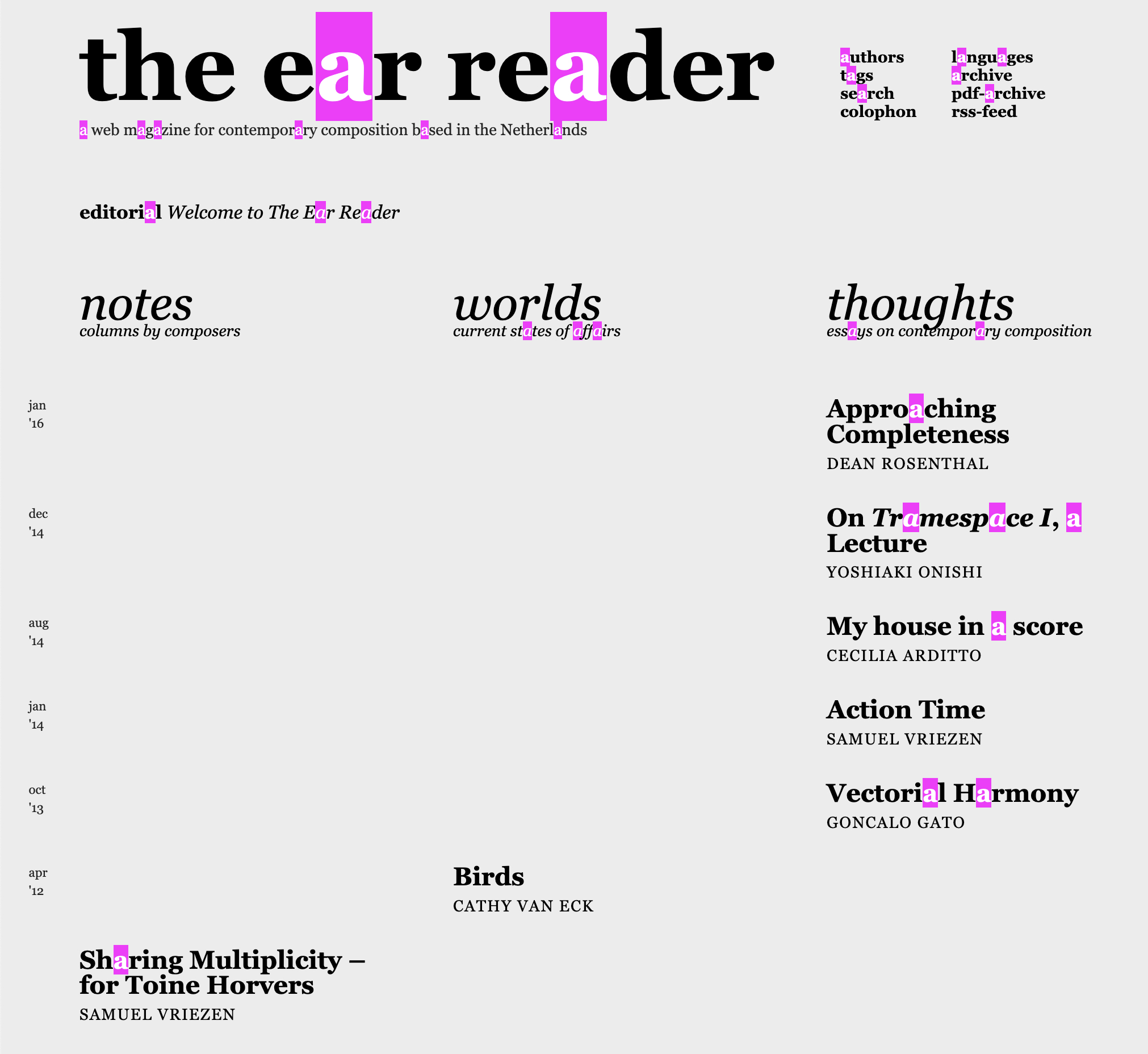 the ear reader – launch