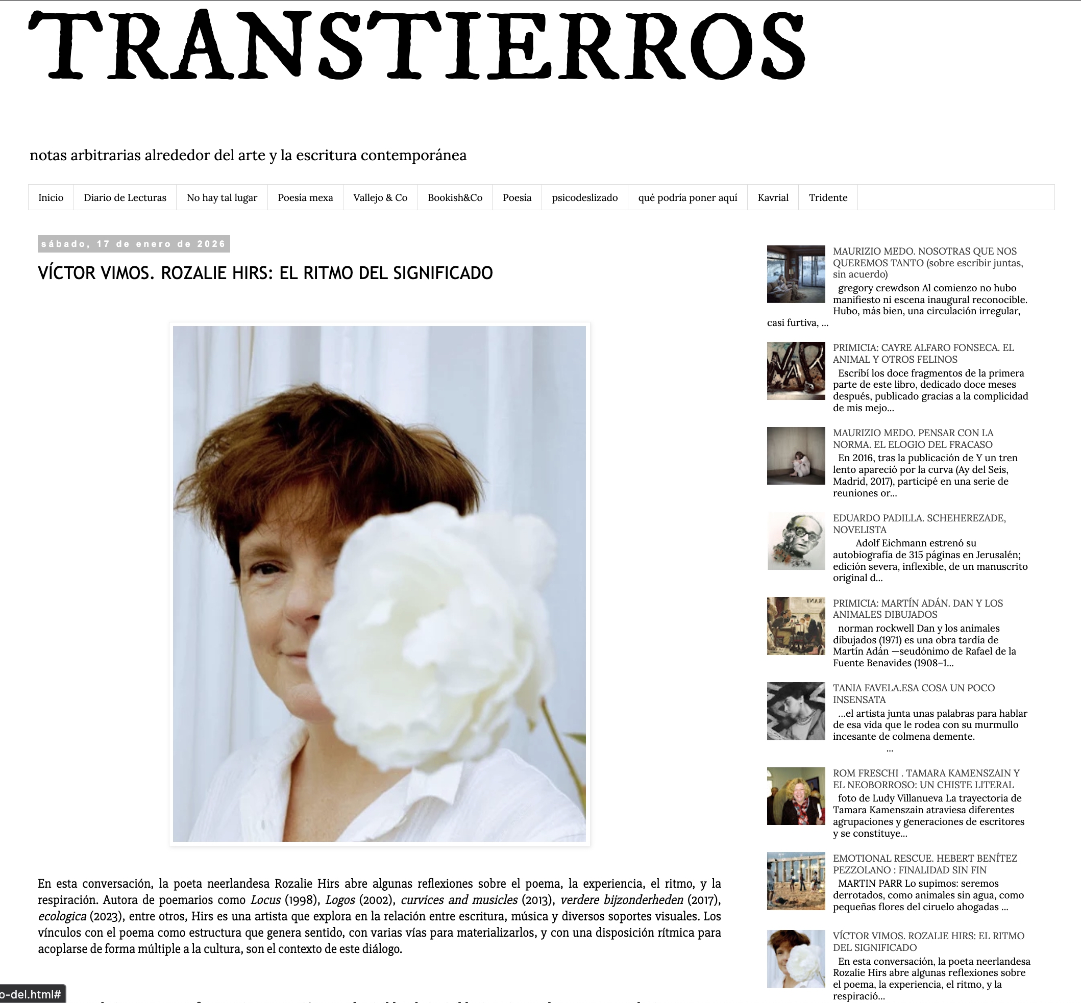 rhythm of meaning – spanish interview victor vimos, transtierros